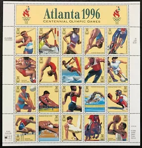 1996 - Scott #3068 a-t - ATLANTA SUMMER OLIMPICS - Foglio completo di 20 francobolli, nuovi di zecca - Foto 1 di 1