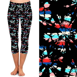 Leggings CAPRI para mujer rojos, blancos y azules talla grande TC 10-18 - Imagen 1 de 1