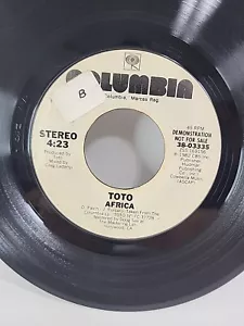 Rare Toto Africa WL Promo Terra Haute Press 7" Single 45 Rpm - Picture 1 of 4