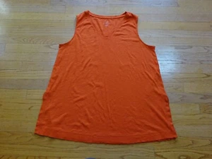 J. Jill Pima V-Neck Sleeveless Tunic Orange Top Size 2X - Picture 1 of 8