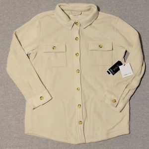 Oneill Collins Superfleece Shirt Jacket Women's Small Beige Warm Fleece Shacket - Picture 1 of 12