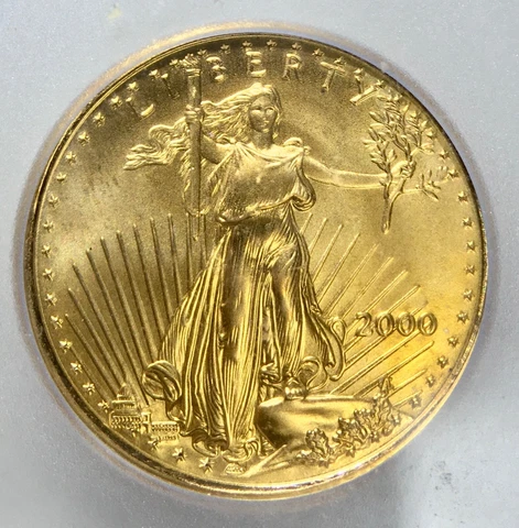 2000 Gold $5 ICG MS70 ————————— 10+ YEAR OLD HOLDER FROM WHEN ICG WAS REPUTABLE Cover