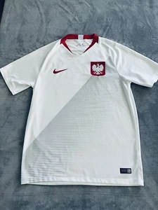 Poland NIKE Home 2018 Soccer Football Jersey Medium - Picture 1 of 7