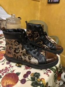 Steve Madden Tierkreis Kupfer Leopard hoher Reißverschluss Stiefel Herren 8 Medium - Bild 1 von 4