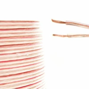9m 2 x 0.4mm² Oxygen Free Copper (OFC) HiFi Speaker Cable Transparent - Picture 1 of 4