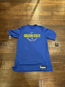 New Nike NBA Golden State Warriors Team Issued Shooting Shirt Blue Size XL-Tall - Picture 1 of 6