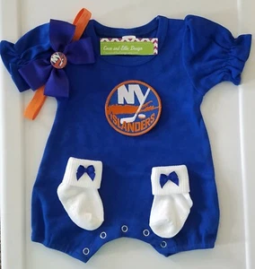Islanders baby/newborn girl Islanders baby gift girl Ny islanders baby girl - Picture 1 of 2