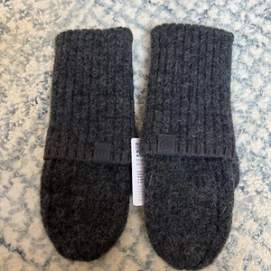 Lululemon Women’s ALPACA WOOL BLEND MITTENS HEATHERED GRAPHITE GREY SZ XS/s NWT - Picture 1 of 7