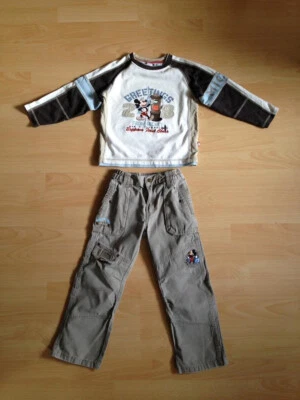 Micky Maus Hose + Langarmshirt 110/116 Kombi Set 2 tlg. - Bild 1 von 4