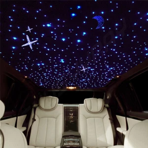 Car Shooting Meteor Star Roof Headliner LIGHTS KIT 12V RGBW 300x Fiber Optic LED - Picture 1 of 19