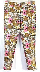 COLECCIÓN J.CREW Talla 2 Pantalones Shantung Seda Estampado Floral Antiguo Estilo 04375 - Imagen 1 de 8