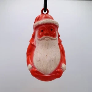 IRWIN Celluloid Pre-Plastic Roly Poly Christmas Santa or Belsnickle Ornament - Picture 1 of 7