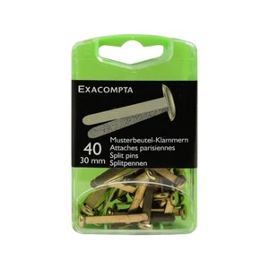 Exacompta - Boîte de 40 Attaches Parisiennes 30mm Dorées - Afbeelding 1 van 2