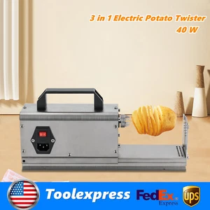 Electric Twisted Spiral Potato Cutter Auto French Fry Twisted Potato Tower 110V - Picture 1 of 15