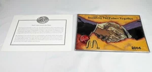 McDonalds Coca-Cola 2006 Inventing The Future Together Stained Glass 9" x 6" - Picture 1 of 5