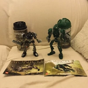 Lego Bionicle Toa Onua Nuva and Matau + Cans Cannisters + Manuals | Ships ASAP - Picture 1 of 2