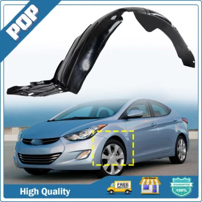 Protector contra salpicaduras forro guardabarros para Hyundai Elantra 2011-2013 delantero izquierdo lado del conductor Foto 1 de 4