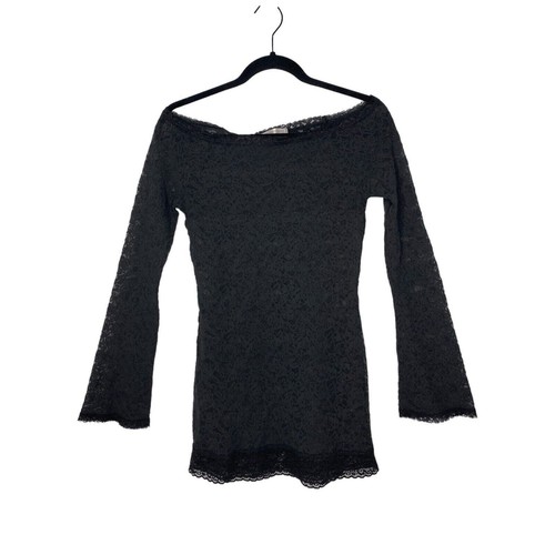 UNDERCOVER Abito Victorias Secret taglia media nero pizzo manica lunga semi velato lingerie