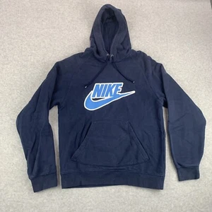 Nike Hooded Sweatshirt Size Small Navy Blue - Picture 1 of 9