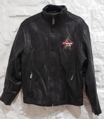 Cripple Creek PBR Leather Bomber Jacket World Finals Limited Edition 2012 Men XS - Image 1 of 4