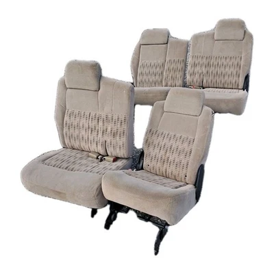 01-07 Dodge Caravan 2da y 3ra fila bronceado asientos traseros divididos - ¡Envío 4 gratis!! Foto 1 de 4