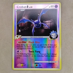POKEMON TCG CROBAT 47/127 REVERSE FOIL PLATINUM BASE 2009 LP - Picture 1 of 2