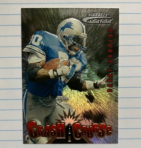 BARRY SANDERS 1997 PINNACLE ACTION PACKED CRASH COURSE HOLO INSERT DETROIT LIONS - Picture 1 of 2