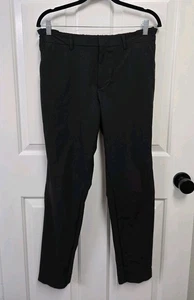 Hugo Boss Women Black Solid Dress Pants Pockets Polyester Size 30r - Picture 1 of 7