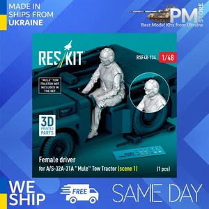 Reskit RSF48-0134 1/48 Hembra Driver para A/S-32A-31A Mula Remolque Tractor Escena 2 - Imagen 1 de 4