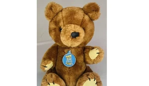 1981 Dakin brauner Plüsch Teddybär Stofftier mit original blauem Dakin Etikett - Bild 1 von 8