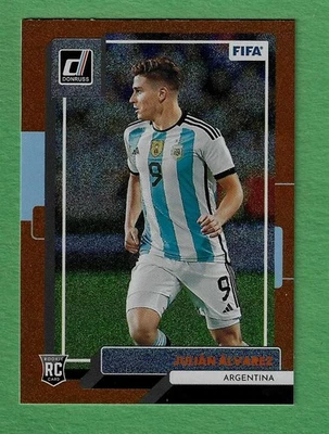 Julian Alvarez rookie card RC 2022-23 Donruss 8 ORANGE  Argentina - Image 1 of 2