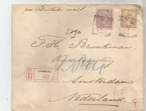 Neth indies nice queen two values registered cover - Picture 1 of 1