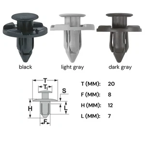 10x Verkleidung Clips Befestigung Klip Halter Spreizniet Stoßstangen 8mm grau - Bild 1 von 2