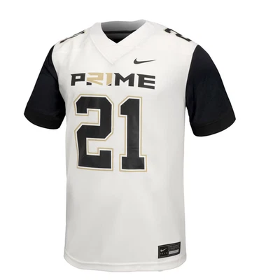 Nike® Men's XL Deion Sanders #21 Coach Prime Jersey 2.0 in White - $130 - Image 1 of 3
