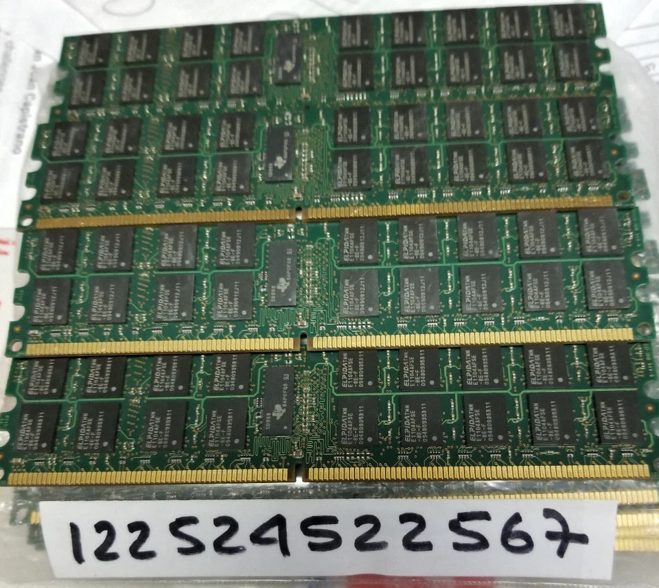 NOT PC RAM  16GB=  4x 4GB DDR2 667  MEMORY RAM FOR Dell PowerEdge SERVERS  - Image 1 of 1
