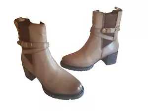 Bagatt Damen Leder Chelsea-Boots mit Stretch-Einsatz Farbe taupe Größe 40 NEU - Bild 1 von 6