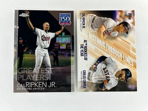 Cal Ripken Jr 2019 Topps Chrome #150C-13 Greatest +2019 Topps HTL-50 Cal Lot - Picture 1 of 5