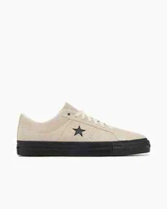 MENS CONVERSE ONE STAR PRO OX SUEDE TRAINERS - ALL SIZES - SHAGGY EGRET A04609C - Picture 1 of 8