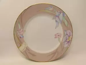 Charisma Beige by Mikasa Dinner Plate Pastel Floral On Beige Rim Gold Trim L30 - Picture 1 of 2