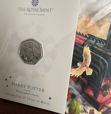 2022 UK Hogwarts Express 50p Brilliant Uncirculated Coin #2 fo 4 Harry Potter Cover