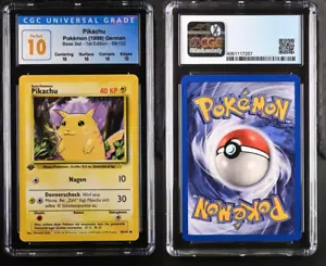 (POP 2 / CGC Perfect 10) Pikachu German 1st Edition Base Set #58 Pokemon Not PSA - Picture 1 of 1