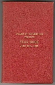 Anuario 1955 de la Junta de Educación de Toronto - Canadá - RARO - Tapa dura - Imagen 1 de 3