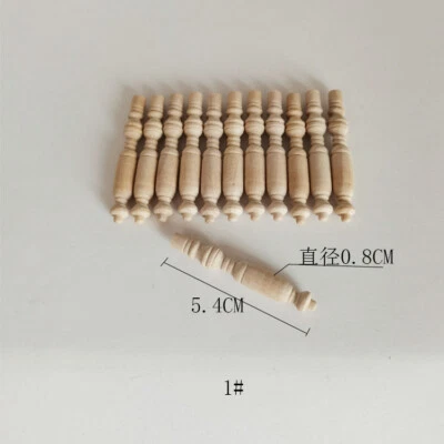 12PC 1:12 Scale Dolls House Miniature Vintage Railing Post Table Legs Building - Image 1 of 4