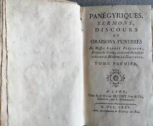 Libro antico 1700 Francia prima edizione Panégyriques sermons discourse oraisons - Foto 1 di 11