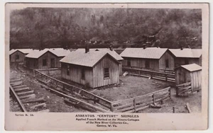 WEST VIRGINIA GENTRY REAL PHOTO MINERS COTTAGES ASBESTOS SHINGLES CIRCA 1910 - Picture 1 of 2