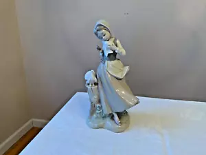 LLADRO Niña con Palomas Figura Retirada España 9" Alto - Imagen 1 de 8
