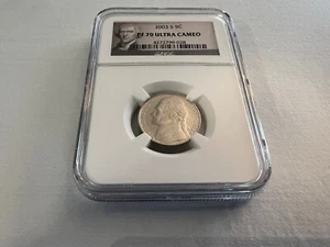 2003-S JEFFERSON NICKELS NGC PF70 ULTRA CAMEO "TOP POP" - Bild 1 von 4