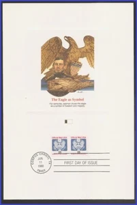 USA3 #O141 U/A FLEETWOOD PROOFCARD FDC STR2 Great Seal - Bild 1 von 1