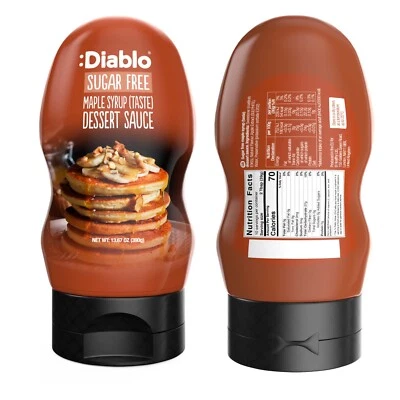 Diablo Maple Syrup Dessert Sauce | Sugar Free | Diabetic Friendly | 360g - Image 1 of 4
