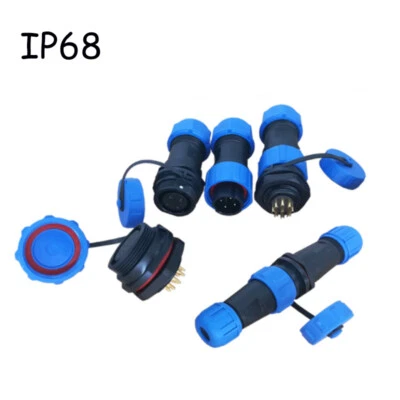 IP68 Waterproof 2,3,4,5,6,7,9....28 Pin Plug and Panel Socket Connector Aviation - Image 1 of 3